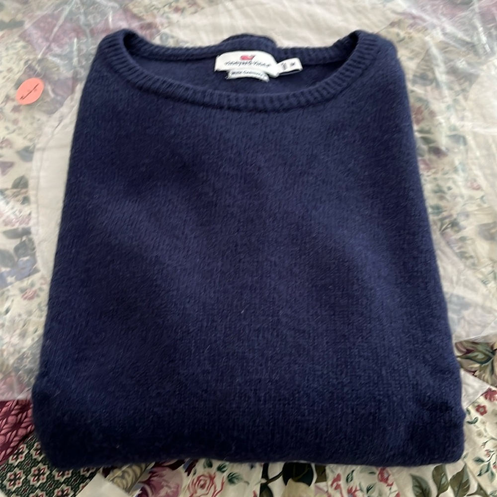 Vineyard Vines with Cashmere Navy Blue Sweater Size M